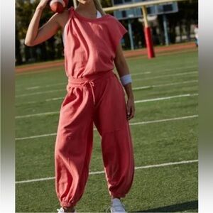 Free People Movement PINK Throw & Go onesie